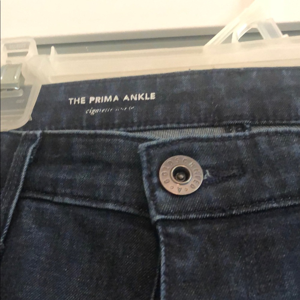 AG Adriano Goldschmied Blue Prima Ankle cigarette Cropped Jeans